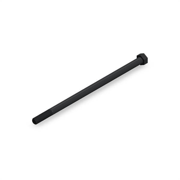 پیچ شش‌گوش ASME B18.2.1 گرید A سایز 3/8 × 8 اینچ، رزوه UNC 16 TPI، گالوانیزه گرم - ISO view