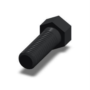 پیچ شش‌گوش ASME B18.2.1 گرید A سایز 7/16 × 1-1/4 اینچ، رزوه UNC 14 TPI، گالوانیزه گرم - Rear view