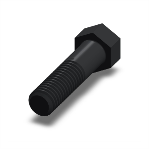 پیچ شش‌گوش ASME B18.2.1 گرید A سایز 7/16 × 1-3/4 اینچ، رزوه UNC 14 TPI، گالوانیزه گرم - Rear view