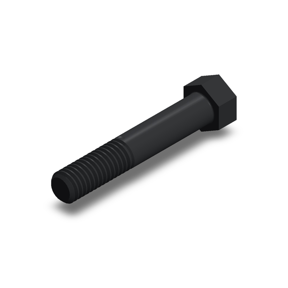 پیچ شش‌گوش ASME B18.2.1 گرید A سایز 7/16 × 2-1/2 اینچ، رزوه UNC 14 TPI، گالوانیزه گرم - ISO view