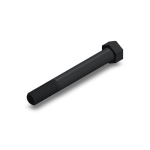 پیچ شش‌گوش ASME B18.2.1 گرید A سایز 7/16 × 3-1/2 اینچ، رزوه UNC 14 TPI، گالوانیزه گرم - ISO view