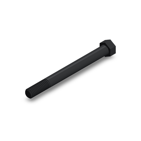 پیچ شش‌گوش ASME B18.2.1 گرید A سایز 7/16 × 4-1/2 اینچ، رزوه UNC 14 TPI، گالوانیزه گرم - ISO view