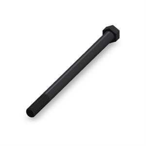 پیچ شش‌گوش ASME B18.2.1 گرید A سایز 7/16 × 7 اینچ، رزوه UNC 14 TPI، گالوانیزه گرم - Rear view
