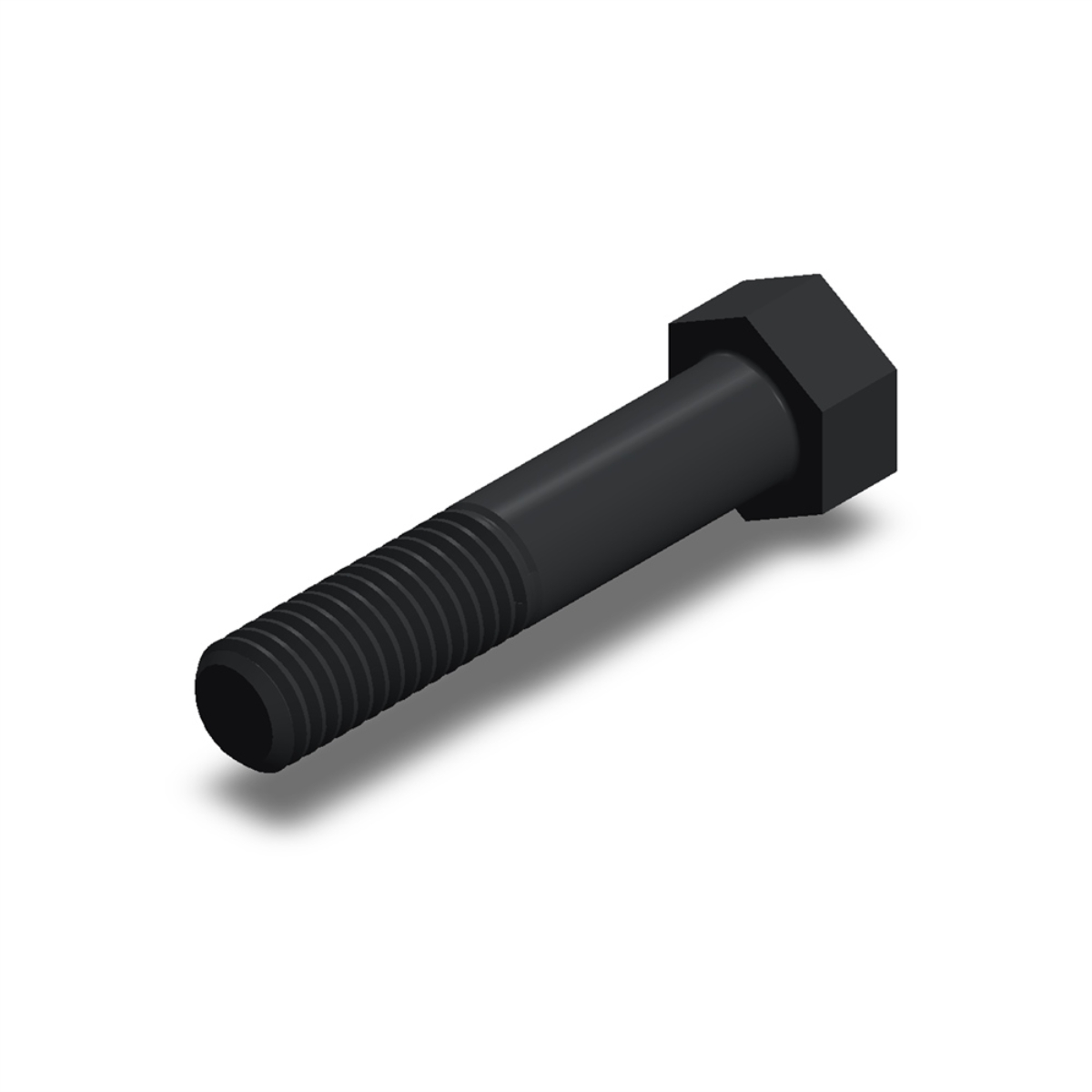 پیچ شش‌گوش ASME B18.2.1 گرید A سایز 1/2 × 2-1/2 اینچ، رزوه UNC 13 TPI، گالوانیزه گرم - ISO view