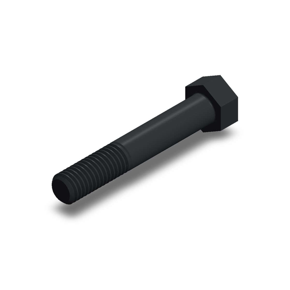 پیچ شش‌گوش ASME B18.2.1 گرید A سایز 1/2 × 3 اینچ، رزوه UNC 13 TPI، گالوانیزه گرم - ISO view