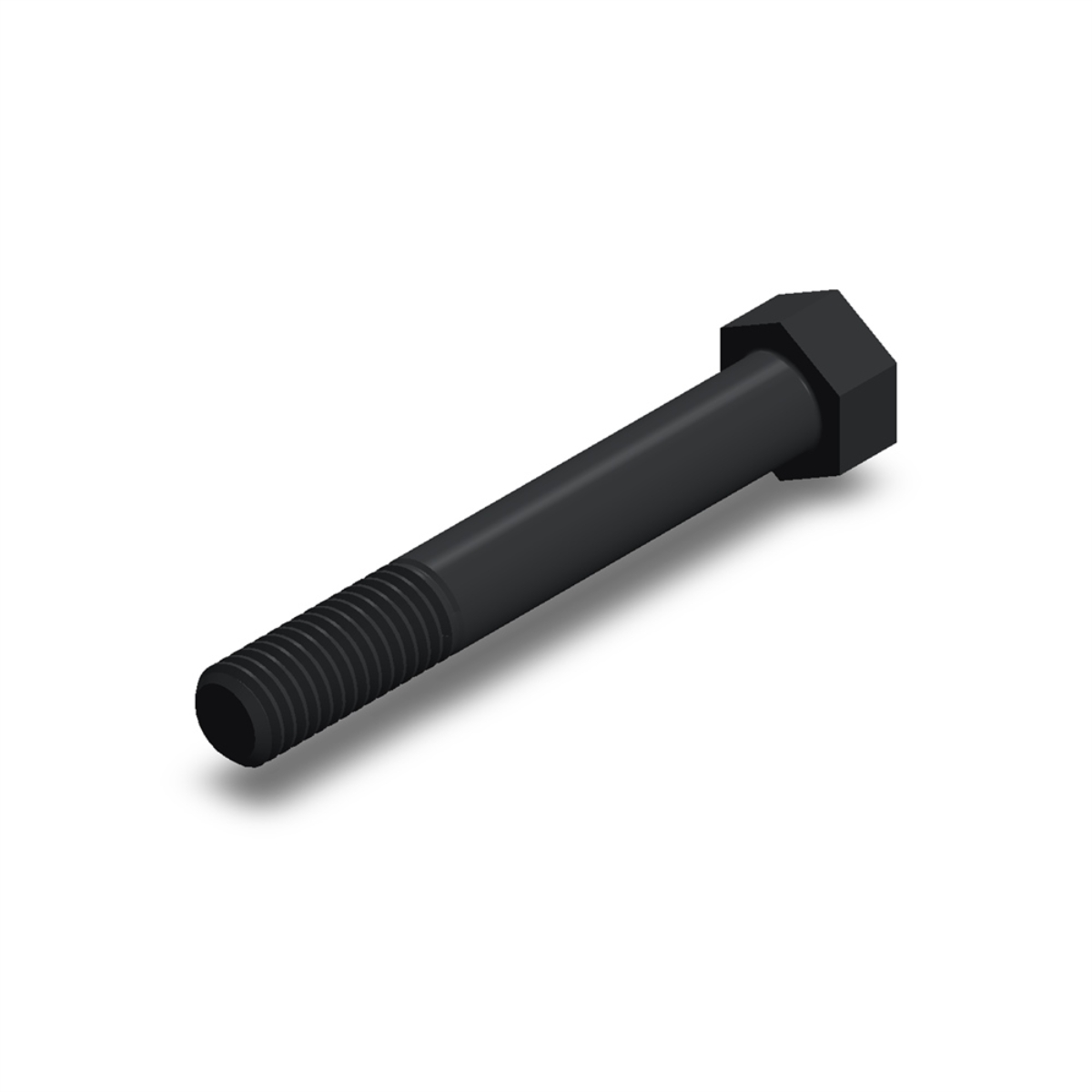 پیچ شش‌گوش ASME B18.2.1 گرید A سایز 1/2 × 3-1/2 اینچ، رزوه UNC 13 TPI، گالوانیزه گرم - ISO view