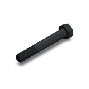 پیچ شش‌گوش ASME B18.2.1 گرید A سایز 1/2 × 3-1/2 اینچ، رزوه UNC 13 TPI، گالوانیزه گرم - ISO view