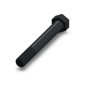 پیچ شش‌گوش ASME B18.2.1 گرید A سایز 1/2 × 4 اینچ، رزوه UNC 13 TPI، گالوانیزه گرم - Rear view