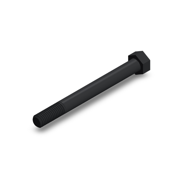 پیچ شش‌گوش ASME B18.2.1 گرید A سایز 1/2 × 5 اینچ، رزوه UNC 13 TPI، گالوانیزه گرم - ISO view