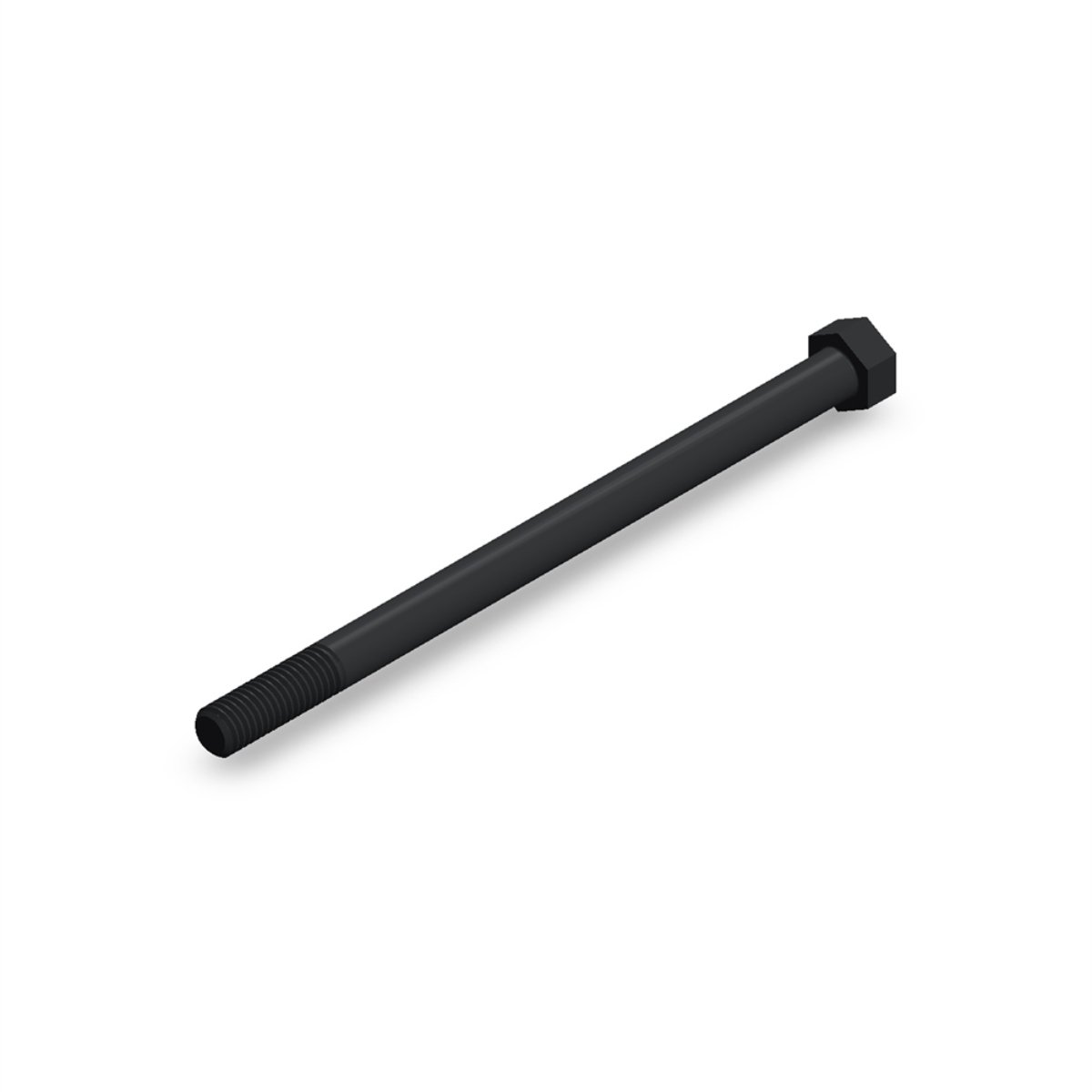 پیچ شش‌گوش ASME B18.2.1 گرید A سایز 1/2 × 8 اینچ، رزوه UNC 13 TPI، گالوانیزه گرم - ISO view