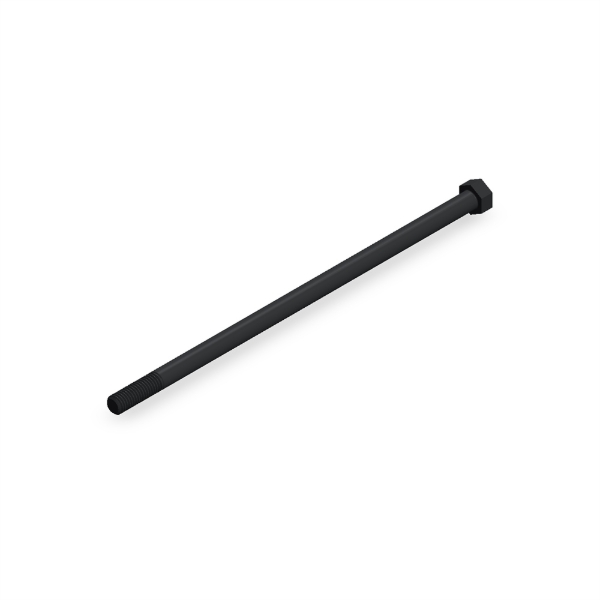پیچ شش‌گوش ASME B18.2.1 گرید A سایز 1/2 × 12 اینچ، رزوه UNC 13 TPI، گالوانیزه گرم - ISO view