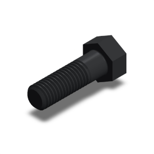 پیچ شش‌گوش ASME B18.2.1 گرید A سایز 5/8 × 2 اینچ، رزوه UNC 11 TPI، گالوانیزه گرم - ISO view