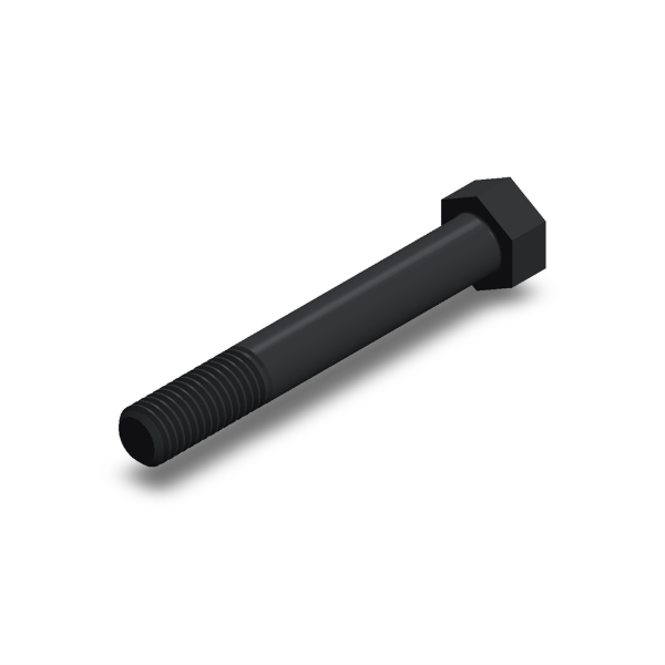 پیچ شش‌گوش ASME B18.2.1 گرید A سایز 5/8 × 4-1/2 اینچ، رزوه UNC 11 TPI، گالوانیزه گرم - ISO view