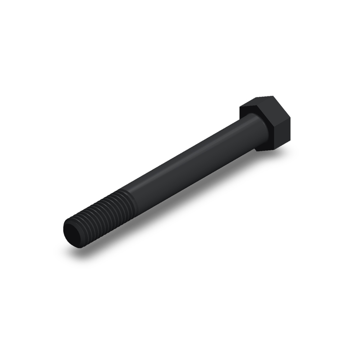 پیچ شش‌گوش ASME B18.2.1 گرید A سایز 5/8 × 5 اینچ، رزوه UNC 11 TPI، گالوانیزه گرم - ISO view