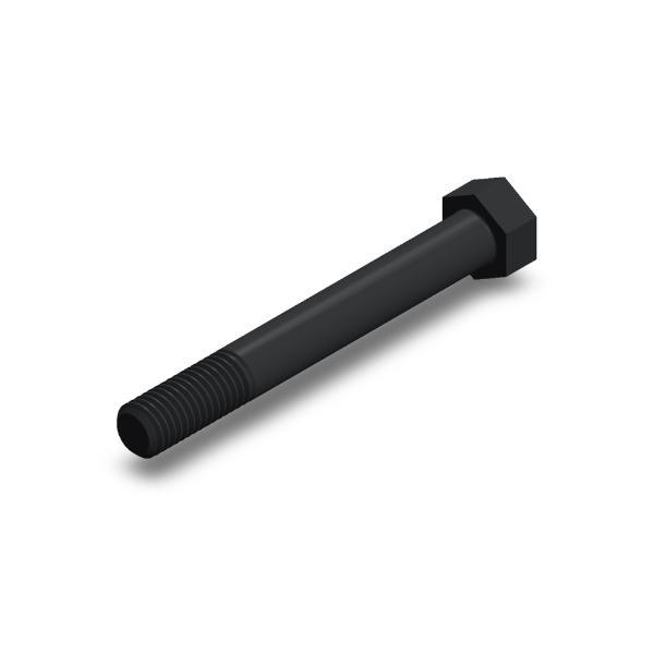 پیچ شش‌گوش ASME B18.2.1 گرید A سایز 5/8 × 5 اینچ، رزوه UNC 11 TPI، گالوانیزه گرم - ISO view