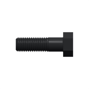 پیچ شش‌گوش ASME B18.2.1 گرید A سایز 3/4 × 2-1/2 اینچ، رزوه UNC 10 TPI، گالوانیزه گرم - Side view