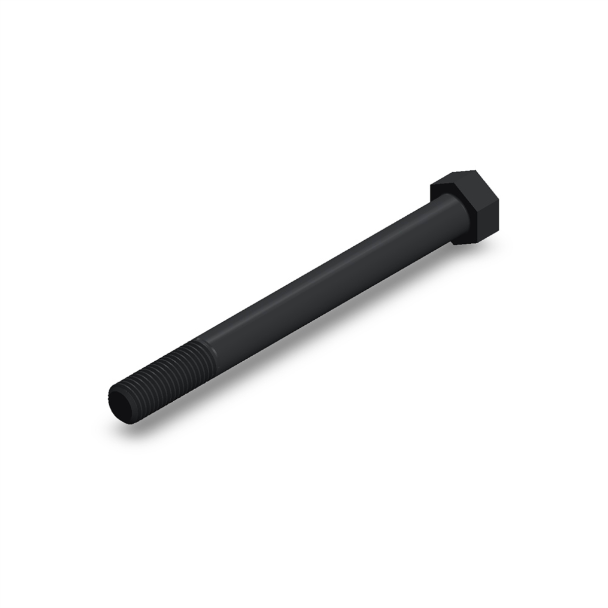 پیچ شش‌گوش ASME B18.2.1 گرید A سایز 3/4 × 8 اینچ، رزوه UNC 10 TPI، گالوانیزه گرم - ISO view