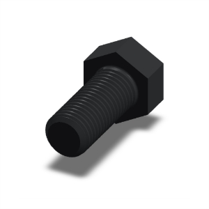 پیچ شش‌گوش ASME B18.2.1 گرید A سایز 7/8 × 2 اینچ، رزوه UNC 9 TPI، گالوانیزه گرم - Rear view