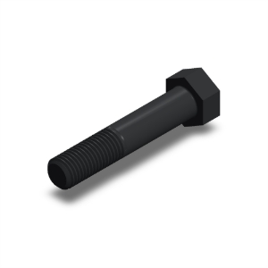 پیچ شش‌گوش ASME B18.2.1 گرید A سایز 7/8 × 4-1/2 اینچ، رزوه UNC 9 TPI، گالوانیزه گرم - ISO view