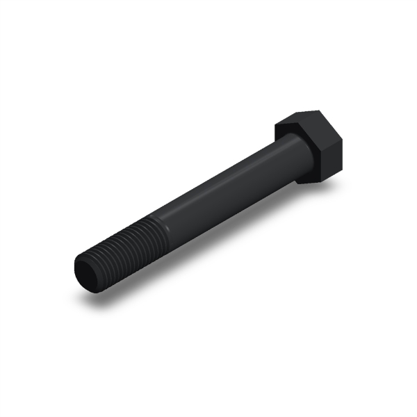 پیچ شش‌گوش ASME B18.2.1 گرید A سایز 7/8 × 6 اینچ، رزوه UNC 9 TPI، گالوانیزه گرم - ISO view