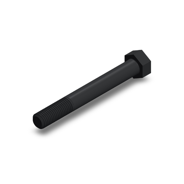 پیچ شش‌گوش ASME B18.2.1 گرید A سایز 7/8 × 7 اینچ، رزوه UNC 9 TPI، گالوانیزه گرم - ISO view