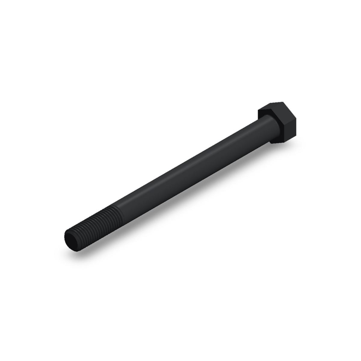 پیچ شش‌گوش ASME B18.2.1 گرید A سایز 7/8 × 10 اینچ، رزوه UNC 9 TPI، گالوانیزه گرم - ISO view
