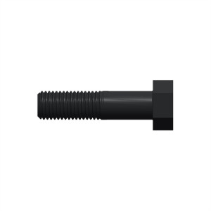 پیچ شش‌گوش ASME B18.2.1 گرید A سایز 1 × 4 اینچ، رزوه UNC 8 TPI، گالوانیزه گرم - Side view