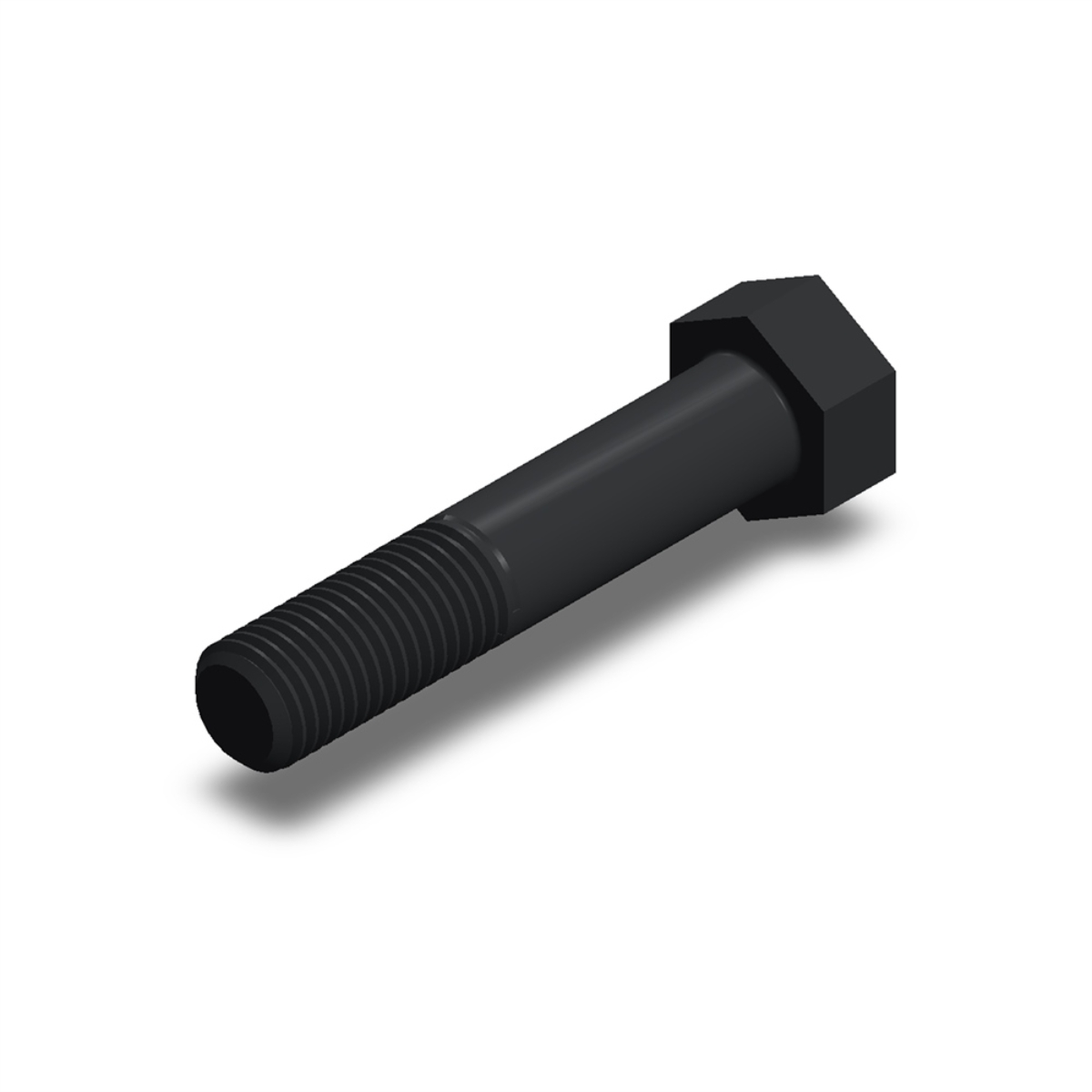 پیچ شش‌گوش ASME B18.2.1 گرید A سایز 1 × 5 اینچ، رزوه UNC 8 TPI، گالوانیزه گرم - ISO view