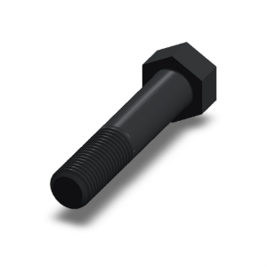 پیچ شش‌گوش ASME B18.2.1 گرید A سایز 1 × 5 اینچ، رزوه UNC 8 TPI، گالوانیزه گرم - Rear view