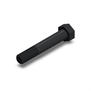 پیچ شش‌گوش ASME B18.2.1 گرید A سایز 1 × 6 اینچ، رزوه UNC 8 TPI، گالوانیزه گرم - ISO view