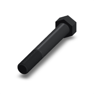 پیچ شش‌گوش ASME B18.2.1 گرید A سایز 1 × 7 اینچ، رزوه UNC 8 TPI، گالوانیزه گرم - Rear view