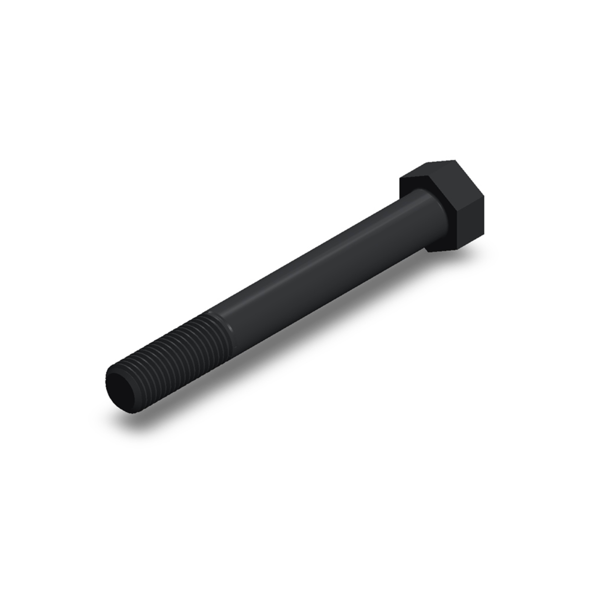 پیچ شش‌گوش ASME B18.2.1 گرید A سایز 1 × 8 اینچ، رزوه UNC 8 TPI، گالوانیزه گرم - ISO view