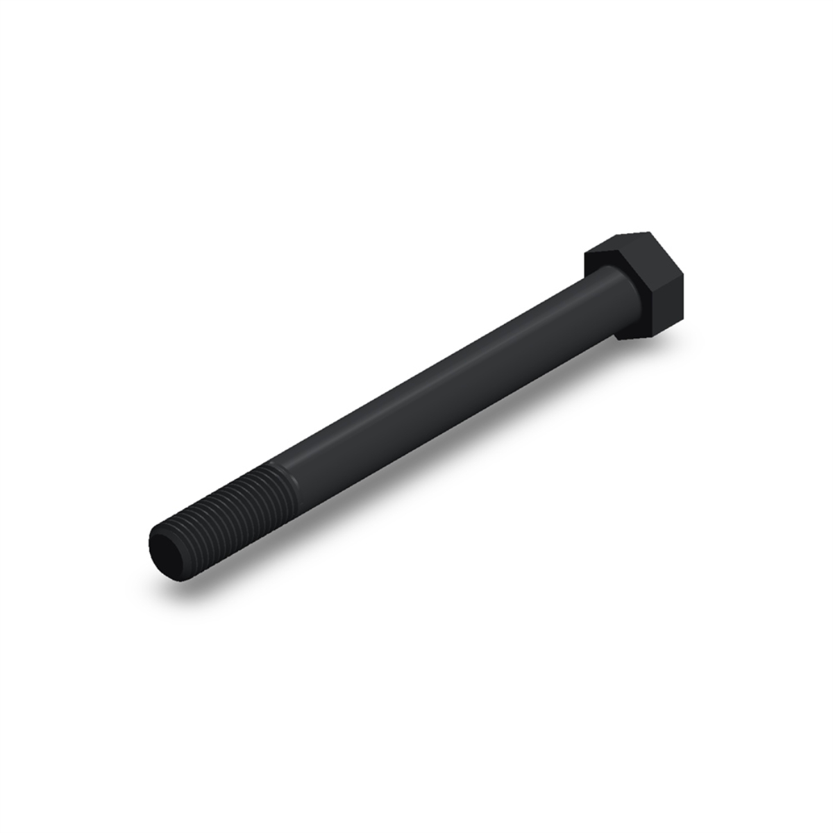 پیچ شش‌گوش ASME B18.2.1 گرید A سایز 1 × 10 اینچ، رزوه UNC 8 TPI، گالوانیزه گرم - ISO view