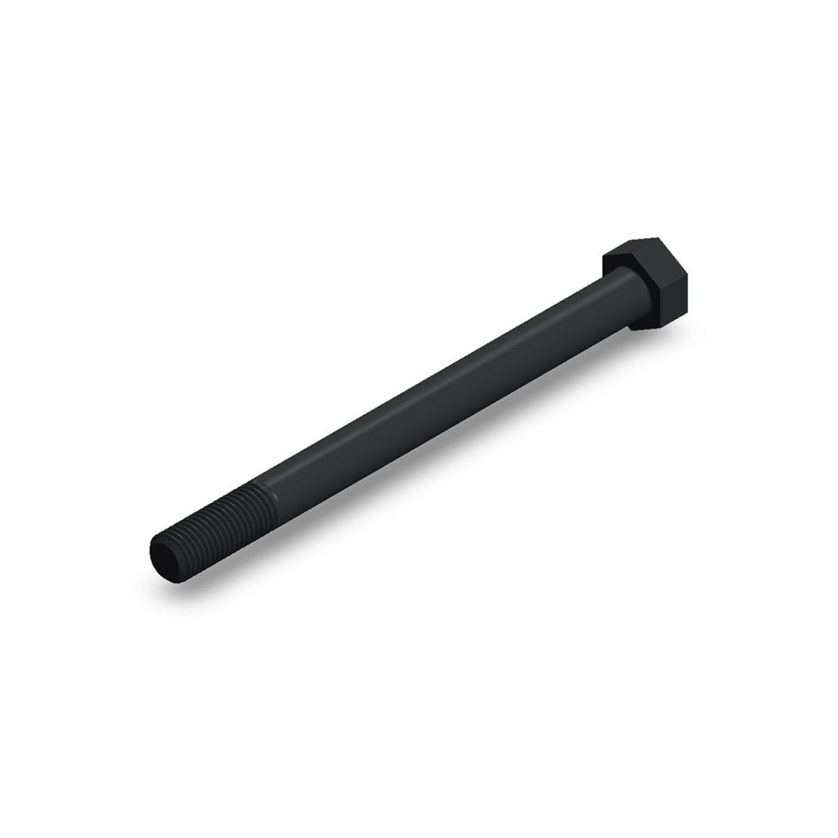 پیچ شش‌گوش ASME B18.2.1 گرید A سایز 1 × 12 اینچ، رزوه UNC 8 TPI، گالوانیزه گرم - ISO view