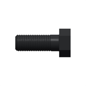 پیچ شش‌گوش ASME B18.2.1 گرید A سایز 1-1/8 × 3 اینچ، رزوه 8UN 8 TPI، گالوانیزه گرم - Side view