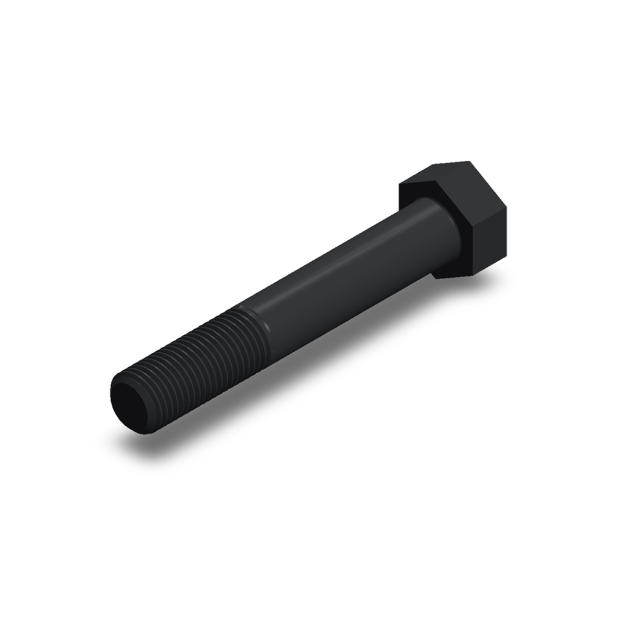 پیچ شش‌گوش ASME B18.2.1 گرید A سایز 1-1/8 × 7 اینچ، رزوه 8UN 8 TPI، گالوانیزه گرم - ISO view