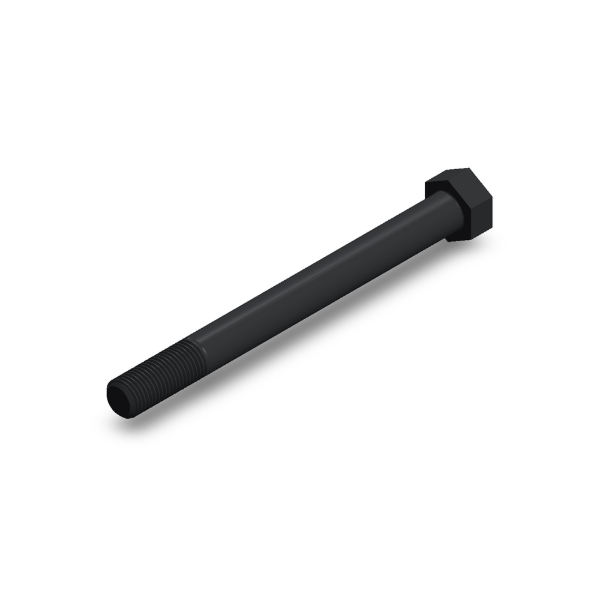 پیچ شش‌گوش ASME B18.2.1 گرید A سایز 1-1/8 × 12 اینچ، رزوه 8UN 8 TPI، گالوانیزه گرم - ISO view