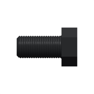 پیچ شش‌گوش ASME B18.2.1 گرید A سایز 1-1/4 × 2-1/2 اینچ، رزوه 8UN 8 TPI، گالوانیزه گرم - Side view