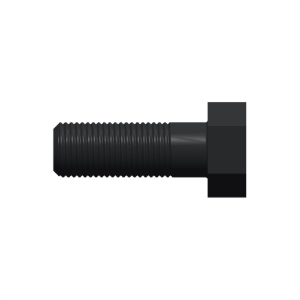 پیچ شش‌گوش ASME B18.2.1 گرید A سایز 1-1/4 × 3-1/2 اینچ، رزوه 8UN 8 TPI، گالوانیزه گرم - Side view