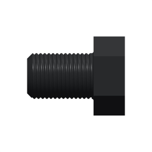 پیچ شش‌گوش ASME B18.2.1 گرید A سایز 1-3/8 × 2 اینچ، رزوه 8UN 8 TPI، گالوانیزه گرم - Side view