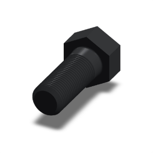 پیچ شش‌گوش ASME B18.2.1 گرید A سایز 1-3/8 × 3-1/2 اینچ، رزوه 8UN 8 TPI، گالوانیزه گرم - Rear view