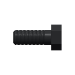 پیچ شش‌گوش ASME B18.2.1 گرید A سایز 1-3/8 × 3-1/2 اینچ، رزوه 8UN 8 TPI، گالوانیزه گرم - Side view