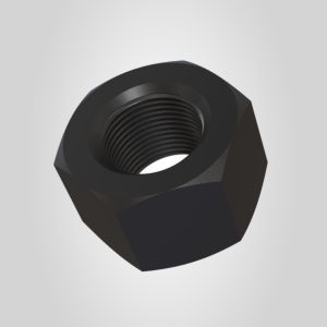 مهره شش‌گوش سنگین ASTMA194 گرید 7M سایز 2 ساده - ISO view
